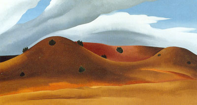 Georgia OKeeffe, Grey Hills Painted Red Fine Art Reproduction Oil Painting