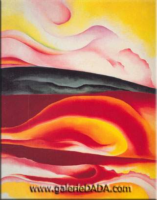 Georgia OKeeffe, Red Yellow and Black Streak Fine Art Reproduction Oil Painting