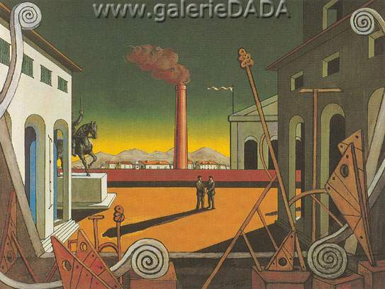 Georgio de Chirico, The Great Game Fine Art Reproduction Oil Painting