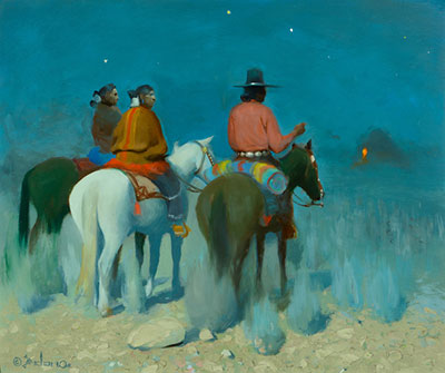 Gerhard Curtis Delano, The Light in the Hogan Door Fine Art Reproduction Oil Painting