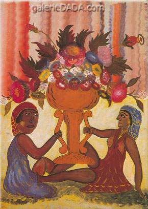 Hector Hyppolite, Two Priestesses with Vase Fine Art Reproduction Oil Painting