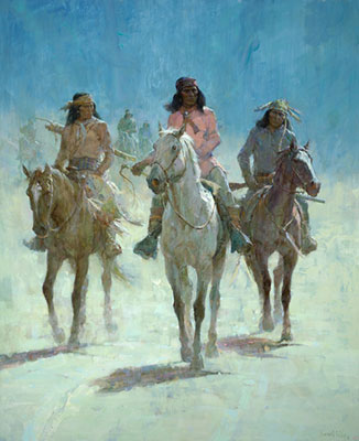 Henneth Riley, Apache Moonlight  Fine Art Reproduction Oil Painting