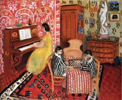 Henri Matisse, Pianist and Checker Players Fine Art Reproduction Oil Painting