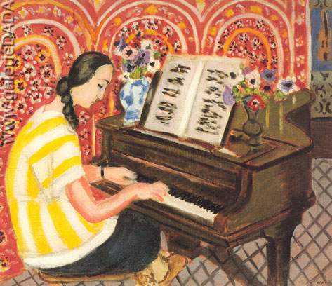 Henri Matisse, Young Girl at the Piano Fine Art Reproduction Oil Painting