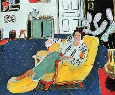 Henri Matisse, Young Girl with a Yellow Sofa Fine Art Reproduction Oil Painting