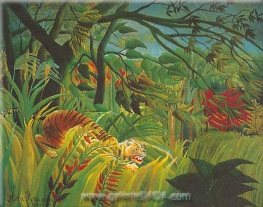 Henri Rousseau, Fight between a Tiger and a Buffalo Fine Art Reproduction Oil Painting