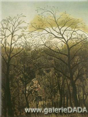 Henri Rousseau, Rendezvous in the Forest Fine Art Reproduction Oil Painting
