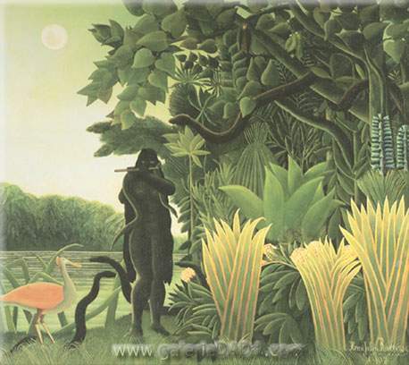 Henri Rousseau, The Snake Charmer Fine Art Reproduction Oil Painting
