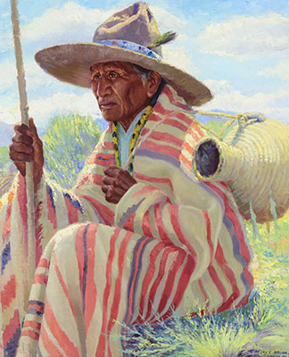 Henry Balink, Chief Trout, Pueblo Indian Fine Art Reproduction Oil Painting