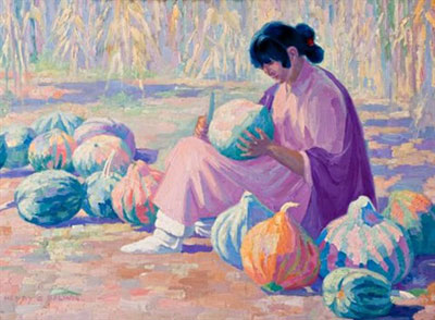 Henry Balink, Cutting Melons Fine Art Reproduction Oil Painting