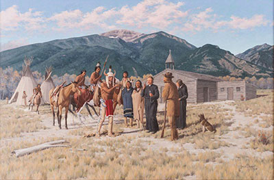 Irvin Shorty Shope, Sunday Ceremony.  Fine Art Reproduction Oil Painting