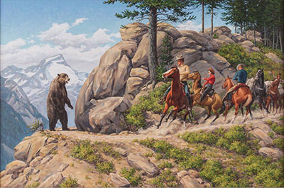 Irvin Shorty Shope, Yield-Right of Way Fine Art Reproduction Oil Painting