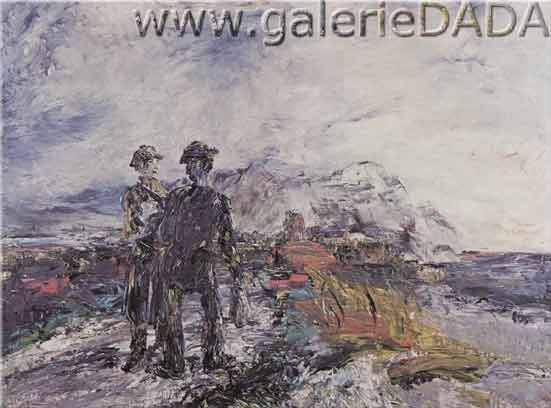 Jack Butler Yeats, The Two Travellers Fine Art Reproduction Oil Painting