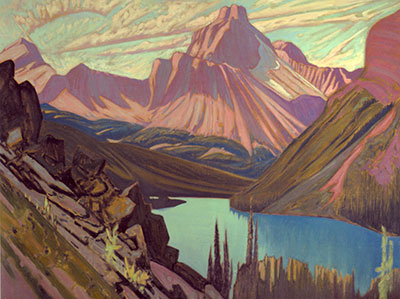 James E. H. MacDonald, Lake OHara and Cathedral Mountain Fine Art Reproduction Oil Painting