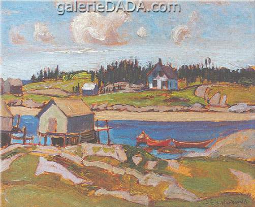 James E. H. MacDonald, Nova Scotia Coastal Scene Fine Art Reproduction Oil Painting