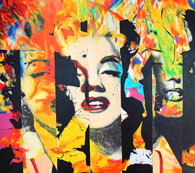 James Gill, Gold Marilyn Fine Art Reproduction Oil Painting