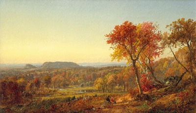 Jasper Francis Cropsey, Autumn on the Hudson River Fine Art Reproduction Oil Painting
