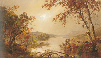 Jasper Francis Cropsey, Greenwood Lake Fine Art Reproduction Oil Painting