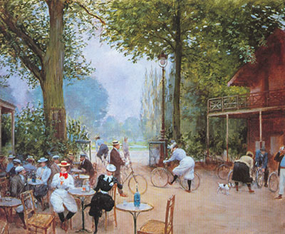 Jean Beraud, The Chalet du Cycle in the Bois de Boulogne Fine Art Reproduction Oil Painting