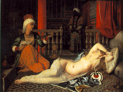 Jean-Dominique Ingres, Odalisque with a Slave Fine Art Reproduction Oil Painting