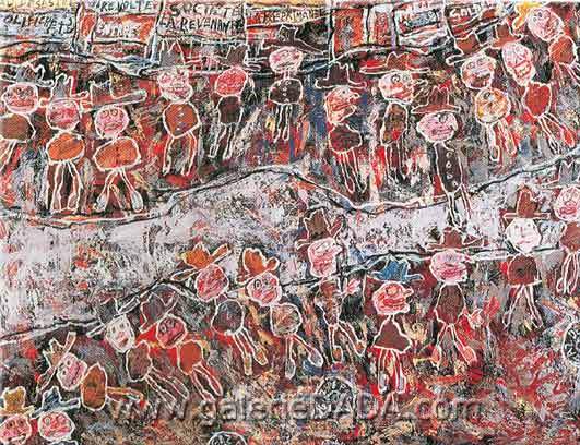 Jean Dubuffet, Circling Fine Art Reproduction Oil Painting