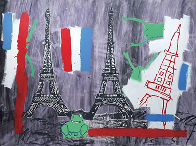 Jean-Michel Basquiat, Eiffel Tower Fine Art Reproduction Oil Painting