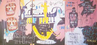Jean-Michel Basquiat, History of Black People (3 panels) Fine Art Reproduction Oil Painting