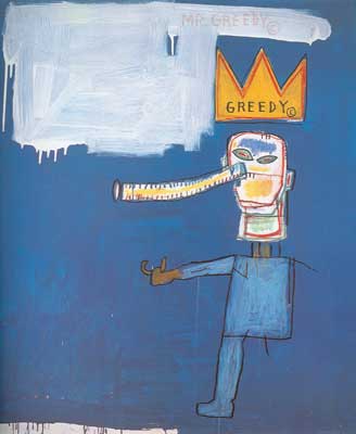 Jean-Michel Basquiat, Mr Greedy Fine Art Reproduction Oil Painting