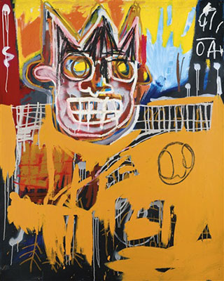 Jean-Michel Basquiat, Orange sports figure Fine Art Reproduction Oil Painting