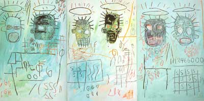 Jean-Michel Basquiat, Six Cremee (3 panels) Fine Art Reproduction Oil Painting