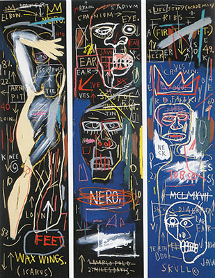 Jean-Michel Basquiat, Untitled (3 Panels) Fine Art Reproduction Oil Painting