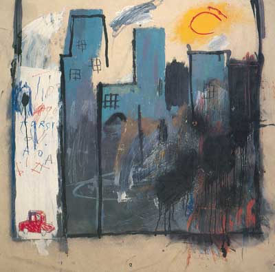Jean-Michel Basquiat, Unititled (Buildings) Fine Art Reproduction Oil Painting
