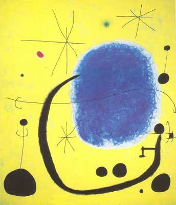 Joan Miro, The Gold of the Azure Fine Art Reproduction Oil Painting