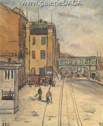 Joaquin Torres-Garcia, Vue de Ville Fine Art Reproduction Oil Painting