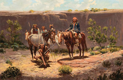 Joe Beeler, The War Party Fine Art Reproduction Oil Painting