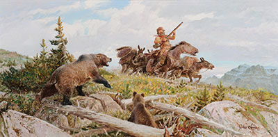 John Clymer, Headed for Trouble Fine Art Reproduction Oil Painting