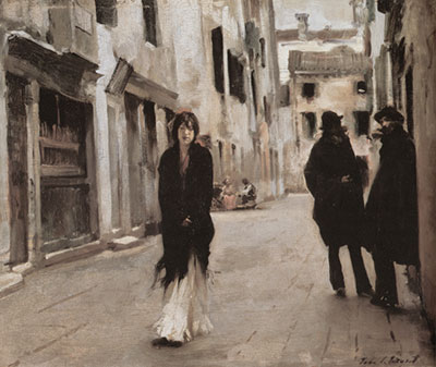 John Singer Sargent, A Street in Venice Fine Art Reproduction Oil Painting
