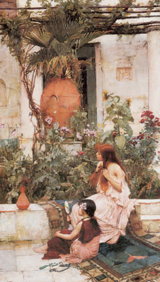 John William Waterhouse, The Toilet Fine Art Reproduction Oil Painting