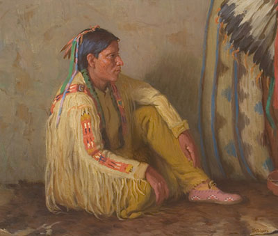 Joseph Henry Sharp, Hunting Son Fine Art Reproduction Oil Painting