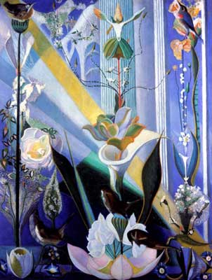 Joseph Stella, Lotus Fine Art Reproduction Oil Painting