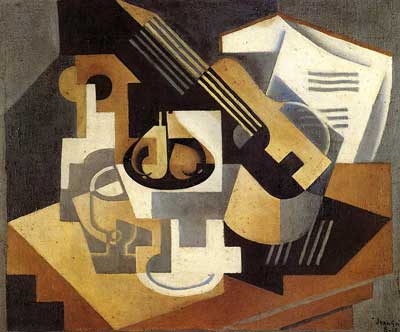 Juan Gris, Guitar and Fruit Dish Fine Art Reproduction Oil Painting