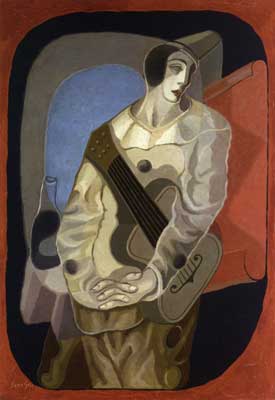 Juan Gris, Pierrot with Guitar Fine Art Reproduction Oil Painting