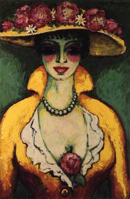 Kees van Dongen, Woman with Flowered Hat Fine Art Reproduction Oil Painting
