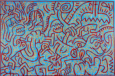 Keith Haring, Painting for Francesca Alinova Fine Art Reproduction Oil Painting