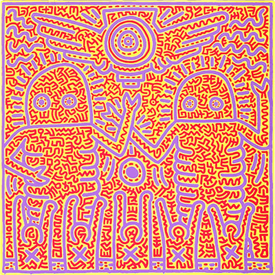 Keith Haring, Untitled 1984b Fine Art Reproduction Oil Painting
