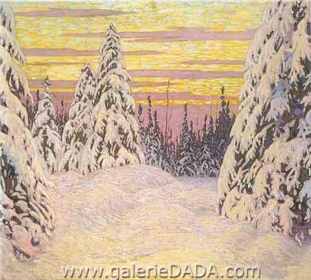 Lawren Harris, Pine Tree and Red House Fine Art Reproduction Oil Painting