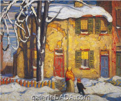 Lawren Harris, Old Houses Toronto Winter Fine Art Reproduction Oil Painting