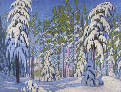 Lawren Harris, Winter in the Northern Woods Fine Art Reproduction Oil Painting
