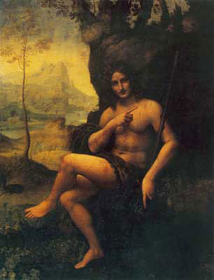 Leonardo Da Vinci, John the Baptist Fine Art Reproduction Oil Painting