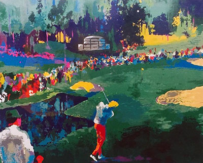 Leroy Neiman, Big Time Golf Fine Art Reproduction Oil Painting
